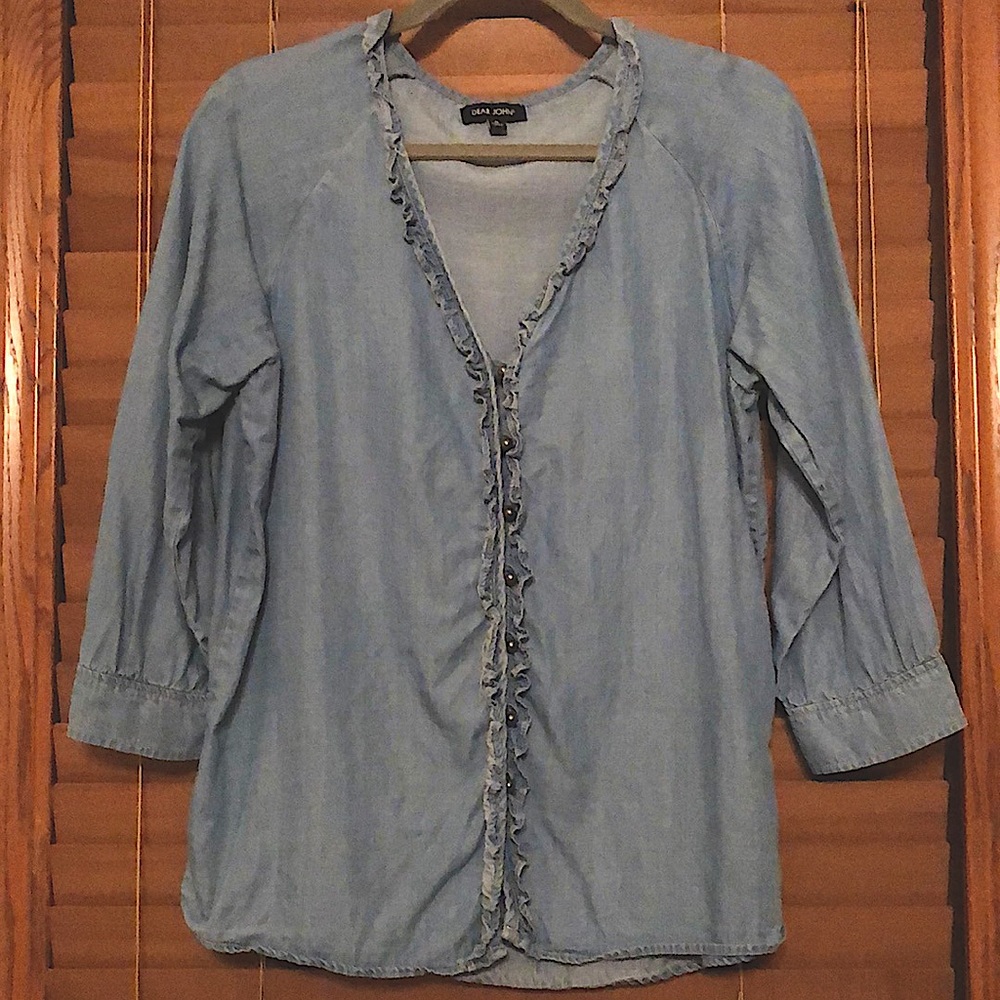 Denim blouse 3/4 sleeve